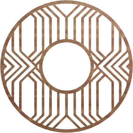 Ekena Millwork Empire Wood Fretwork Pierced Ceiling Medallion, Walnut, 36"OD x 13 1/8"ID x 1/4"T CMWP36X36X0250EPWA